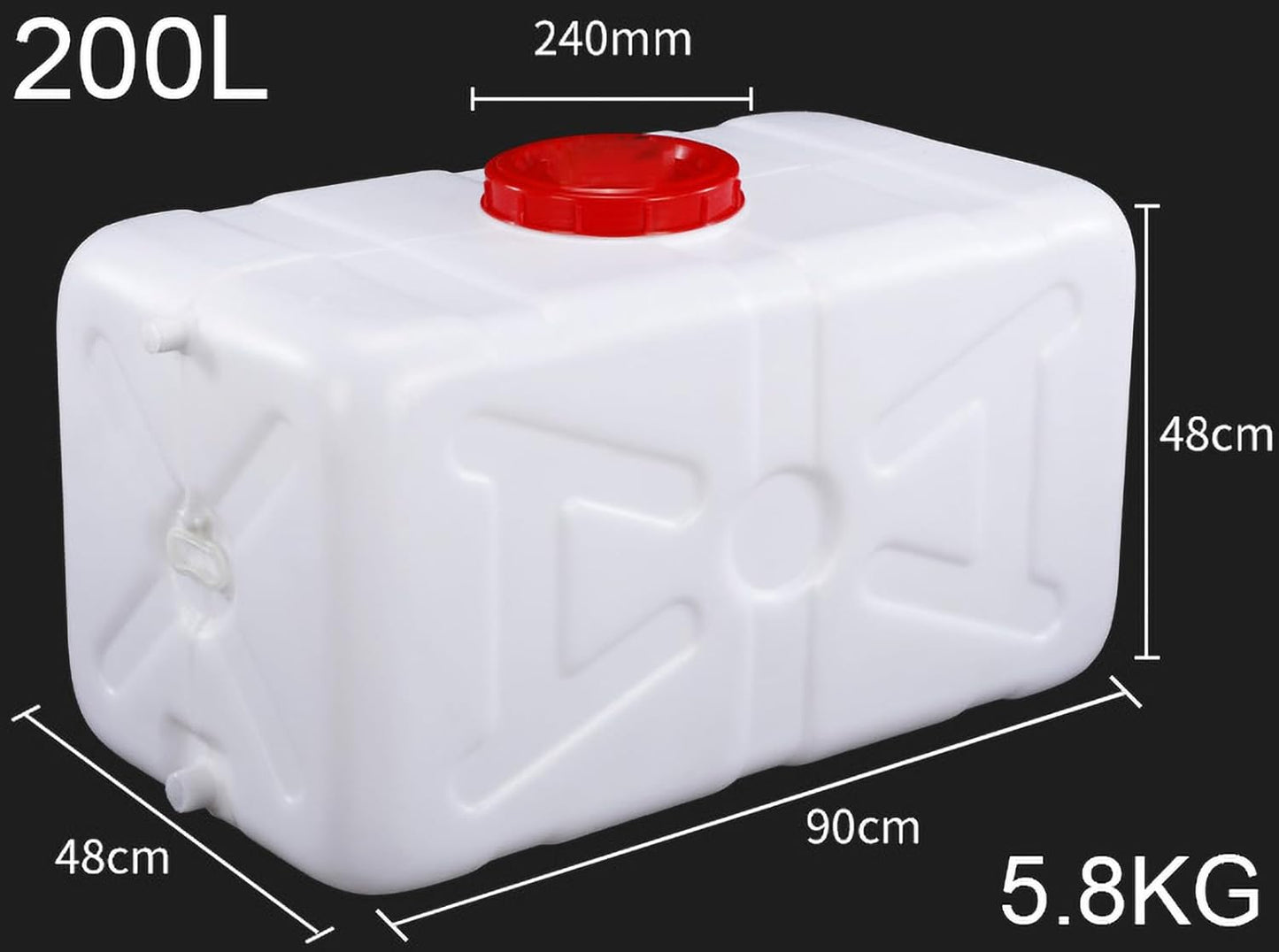Water Tank Thick Water Containers Plastic Water Tank Water Storage Containers Outdoor Portable Hand Bucket Camping Hiking(Size:200L)