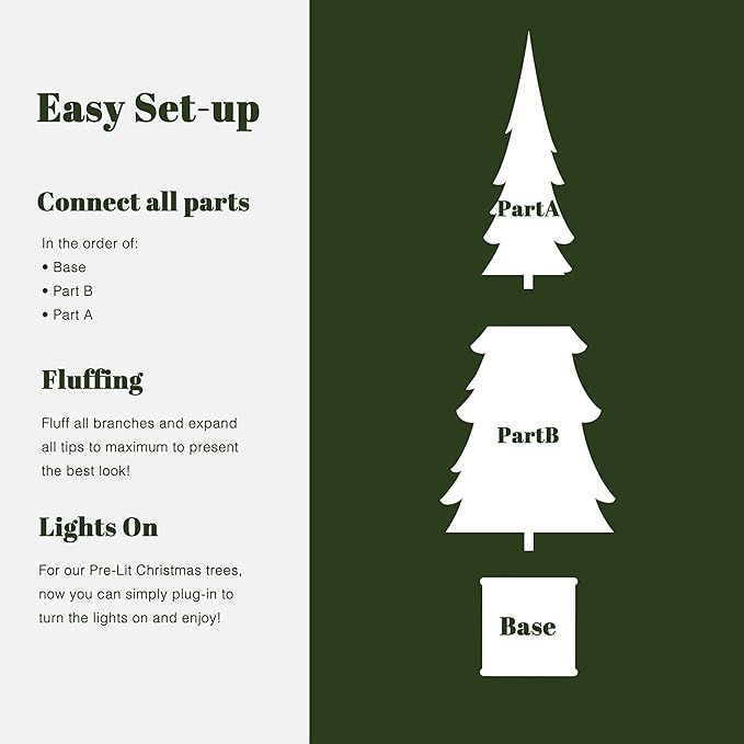 LuxenHome 4.5FT Small Potted Christmas Tree, Flocked Christmas Tree with 100 LED Lights, Prelit Artificial Xmas Trees with Pot, Lighted Pine Tree for Indoor, Outdoor Holiday Display