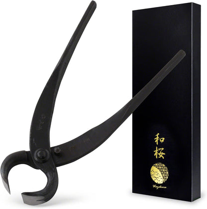Wazakura Hand Forged Bonsai Root Cutter MADE IN JAPAN 6.7 inch (170 mm), Black Carbon Steel Bonsai Tree Cutter for Branch and Roots, Multipurpose Japanese Gardening Tools