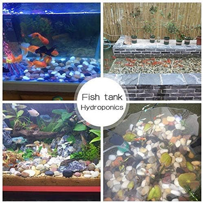 Voulosimi River Rock Stones, Natural Decorative Polished Mixed Pebbles Gravel,Outdoor Decorative Stones for Plant Aquariums, Landscaping, Vase Fillers (2.5 LB, Mixed Colors)