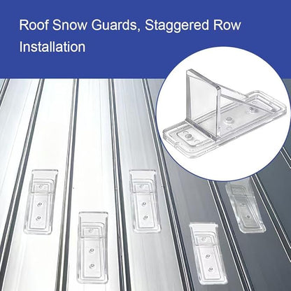 50 Pack Snow Guards for Metal Roofs, Snow Stops for Metal Roofs, Prevent Sliding Ice Snow Stop Buildup with Gasket and Screws, Metal and Steel Roofs Winter Supplies