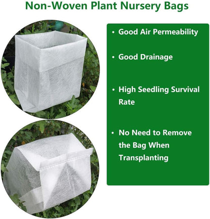 Large Non-Woven Nursery Bags for Plants,25PCS (13.2"x15") Fabric Planters Grow Bags,Seedlings Grow Bag for Planting,Gardening Transplanted Home Gardening Supply