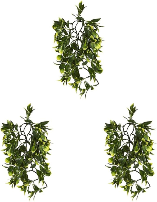 Exo Terra Plastic Terrarium Plant, Medium, Mandarin (Pack of 3)