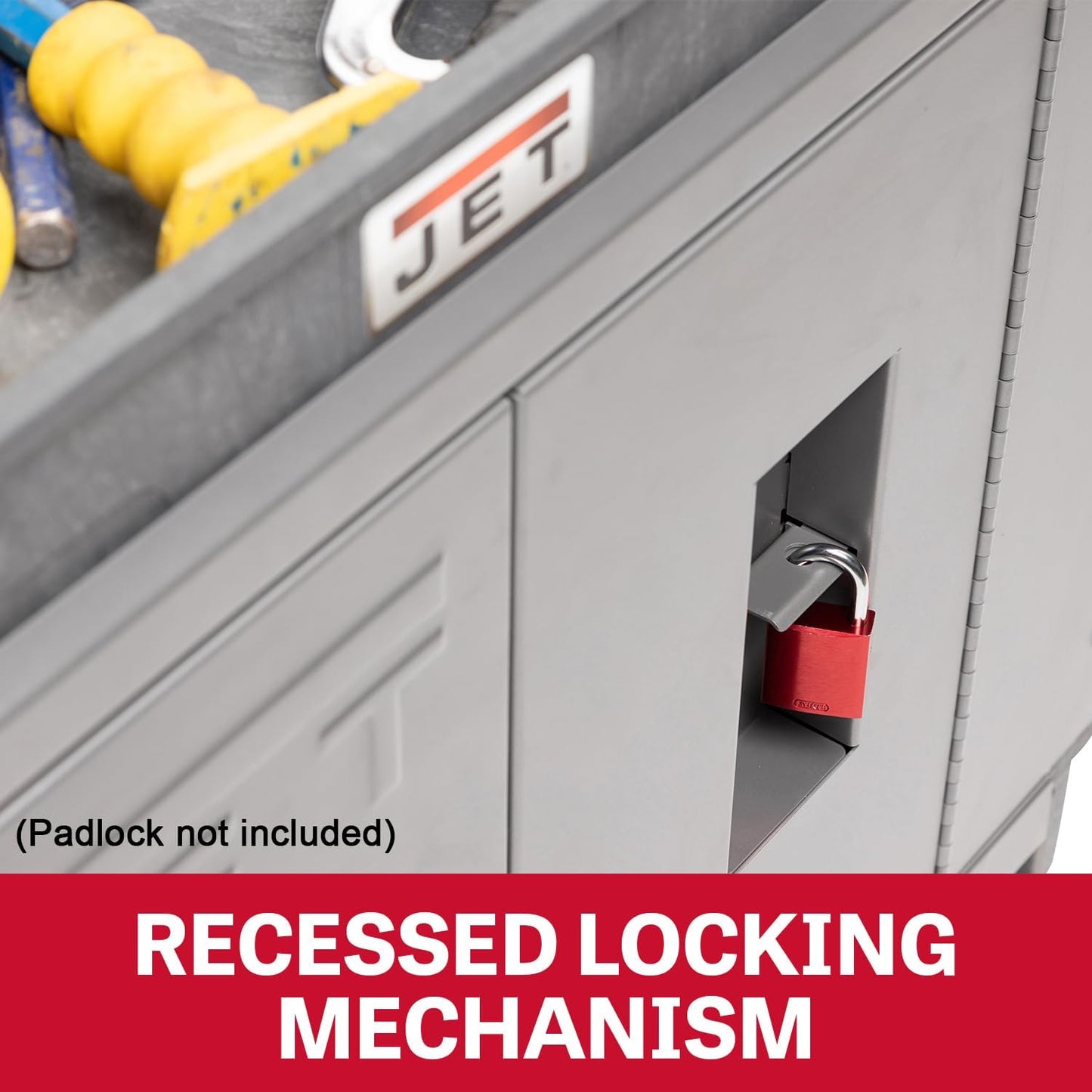 JET PUC-3725 Resin Utility Cart with JT1-126 Load-N-Lock Security System