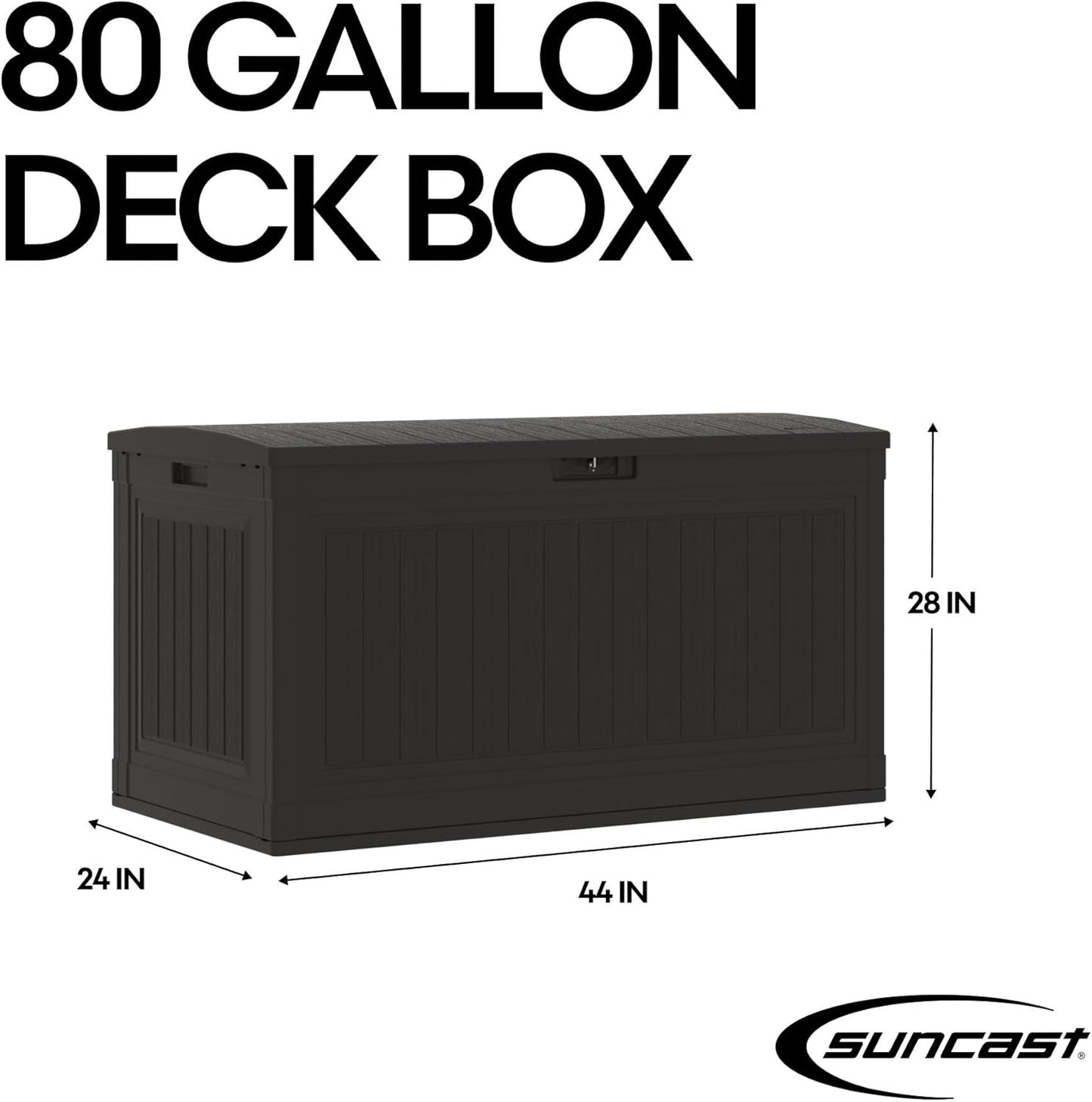 Suncast 80 GAL. LARGE DECK BOX