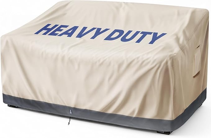 Extra Heavy Duty 2 Seater Outdoor Couch Cover Waterproof Up to 8000pa, Patio Furniture Sofa Covers with Air Vent, Outdoor Loveseat Bench Cover, 76" W x 33" D x 32"H