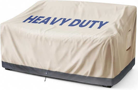 Extra Heavy Duty 2 Seater Outdoor Sofa Cover Waterproof - Patio Furniture Loveseat Covers with Air Vent, Outdoor Couch Bench Cover, 58" W x 33" D x 31"H