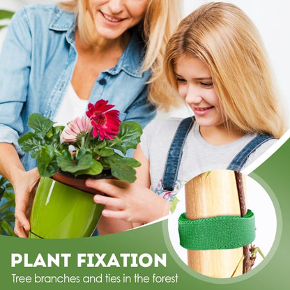 Reusable Plant Ties Tape for Climbing Plants, Garden Ties Tomato Plant Supports, Adjustable Garden Twine & Twist Ties Plant Ties for Outdoor Indoor Plants Stakes Gardening Supplies (Green, 3 Rolls)