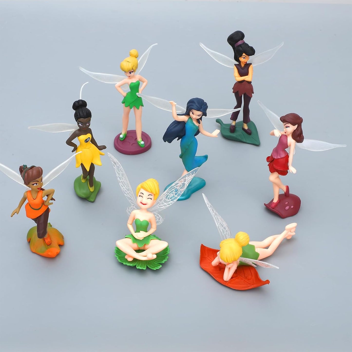 ONEST 13-Piece Miniature Garden Accessories - Small Hand Painted Fairy Figures, Girl Fly Wing Figurines for Car Decor, Fairy Garden, Flower Pot, Birthday Cake Topper