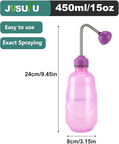 Watering Can for Seedlings, Small Watering Can for House Plant Garden Flower 0.45L (Purple)