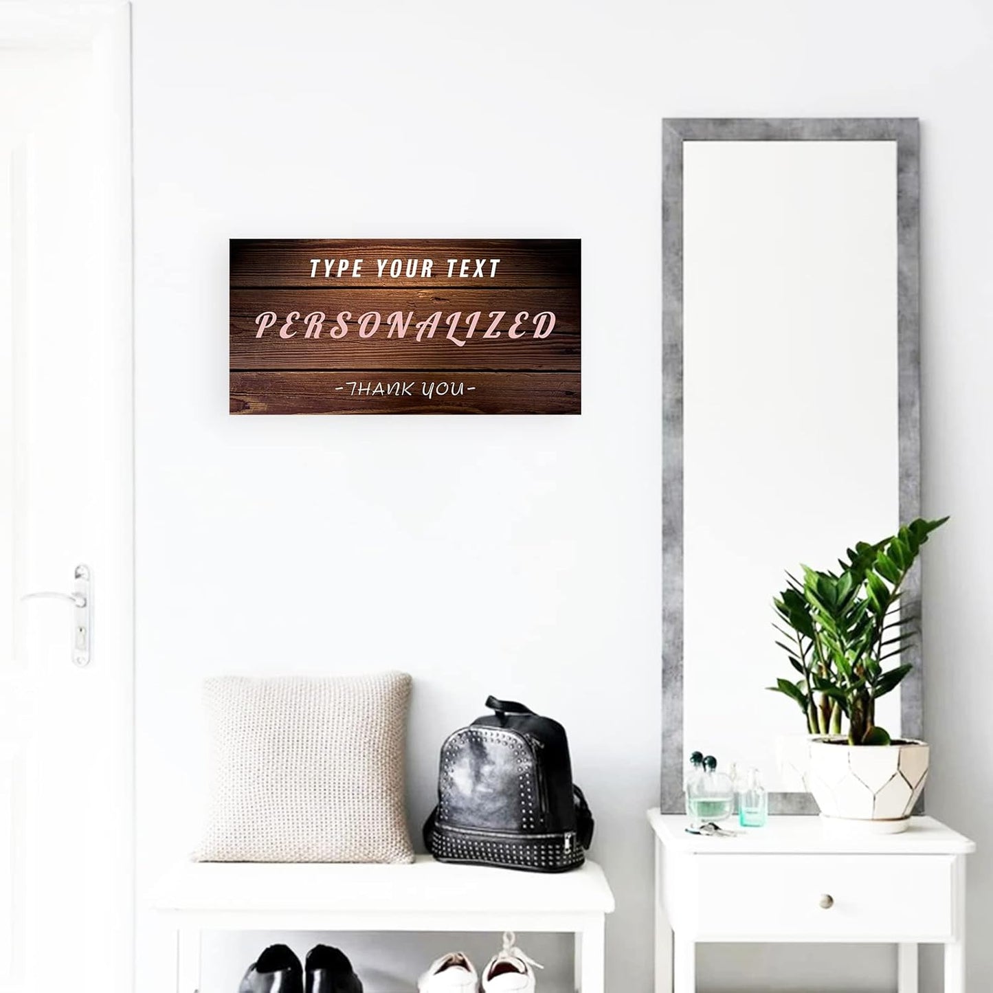 Custom Quotes Wall Decor Personalized Text Names Canvas Prints Create Wall Art Sign Ready to Hang (8x16in)