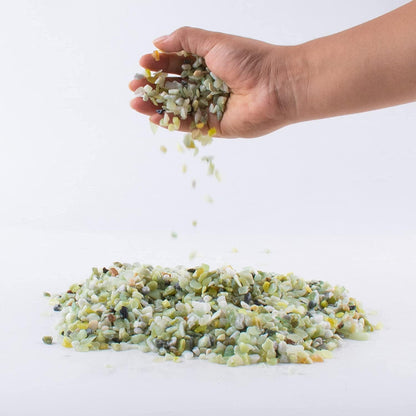 7lb Jade Bean Pebbles,1/4 Inch Cactus Bonsai DIY Rocks, Natural Succulent Rock and River Rocks Decorative for Aquariums, Vases, Terrarium, Outdoor Gardening, Top Dressing for Potted Plants