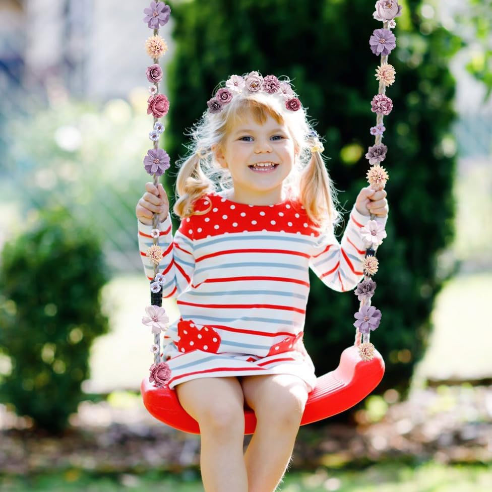 Faux Flower Heads Small Silk Artificial Flower DIY Fake Mini Flowers Rose Daisy Multicolor Flowers Craft Supplies for Wedding Party Wreath Graduation Season Party Home Decor (45, Purple)