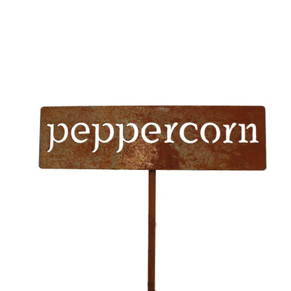 Classic Metal Garden Markers 19 Inches Tall (peppercorn, Naturally Rusted)