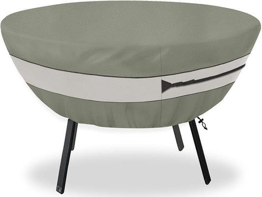 Round Patio Table Cover,Suitable for 48 Inch Diameter Patio Round Table,Waterproof Heavy Duty Round Outdoor Coffee Table Cover Grey Green