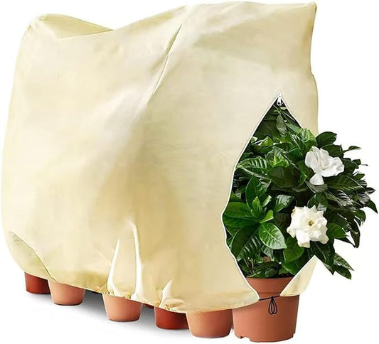 Winter Plant Covers Freeze Protection, 78.7 * 94.4inch Plant Covers for Winter, with Zipper and Drawstring, Suitable for Plants,Fruit Trees, Shrubs, and Potted Plants