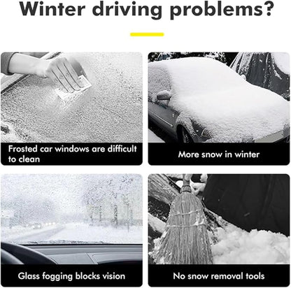 Ice Scraper with Detachable Window Squeegee for Cars Windshield Suit for Snow Rainy Foggy Weather