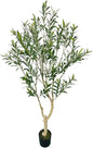 Artificial Tree Faux Olive Tree 6ft(71in,1289leaves) Tall Fake Olive Plant in Pot Fake Silk Tree Faux Plants Indoor