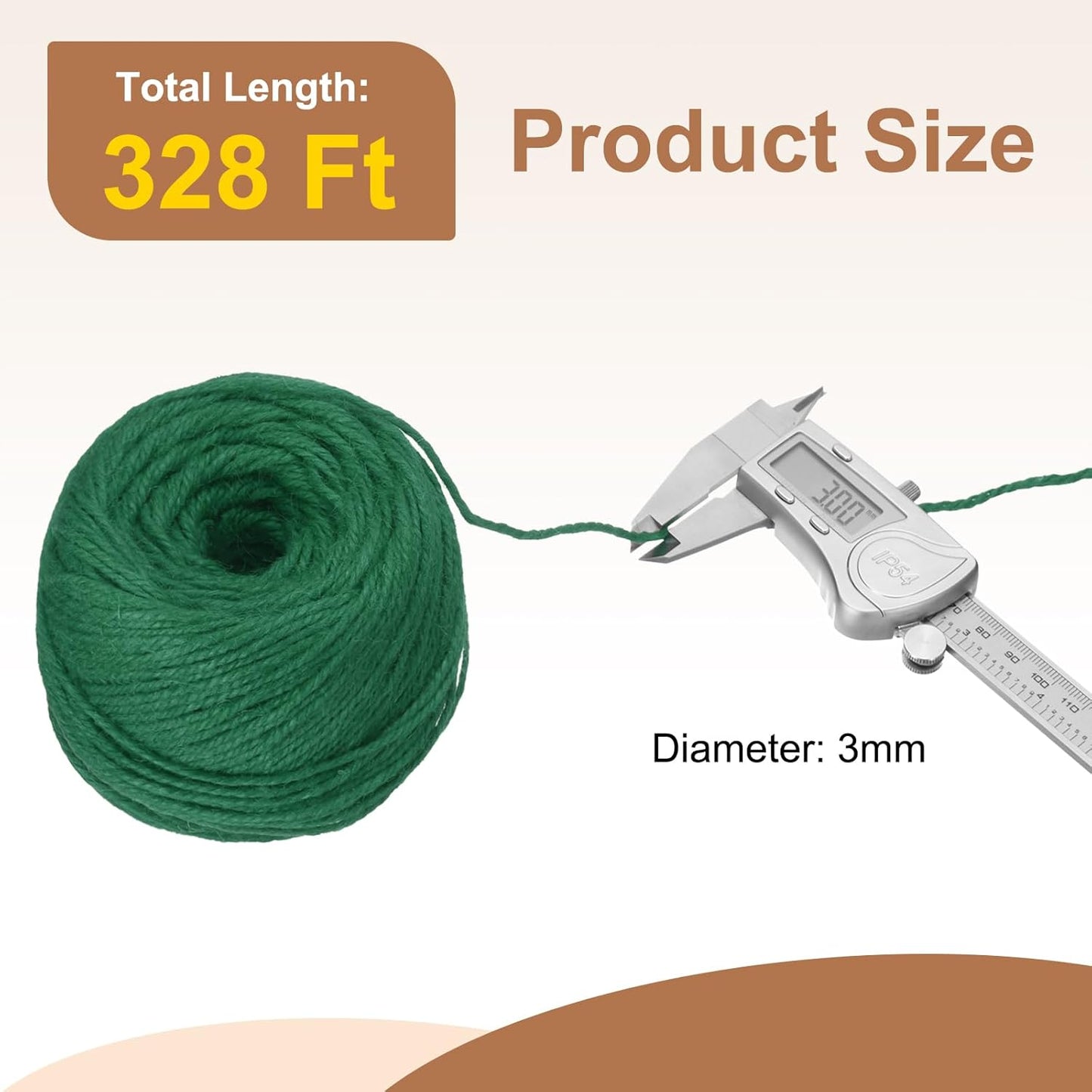 uxcell 328 Feet Natural Jute Twine String,3mm Thin Garden Twine Rope Colored Plant String Cord for DIY Art Crafts Gift Wrapping Decoration Packing Gardening Plant Hanger,Dark Green