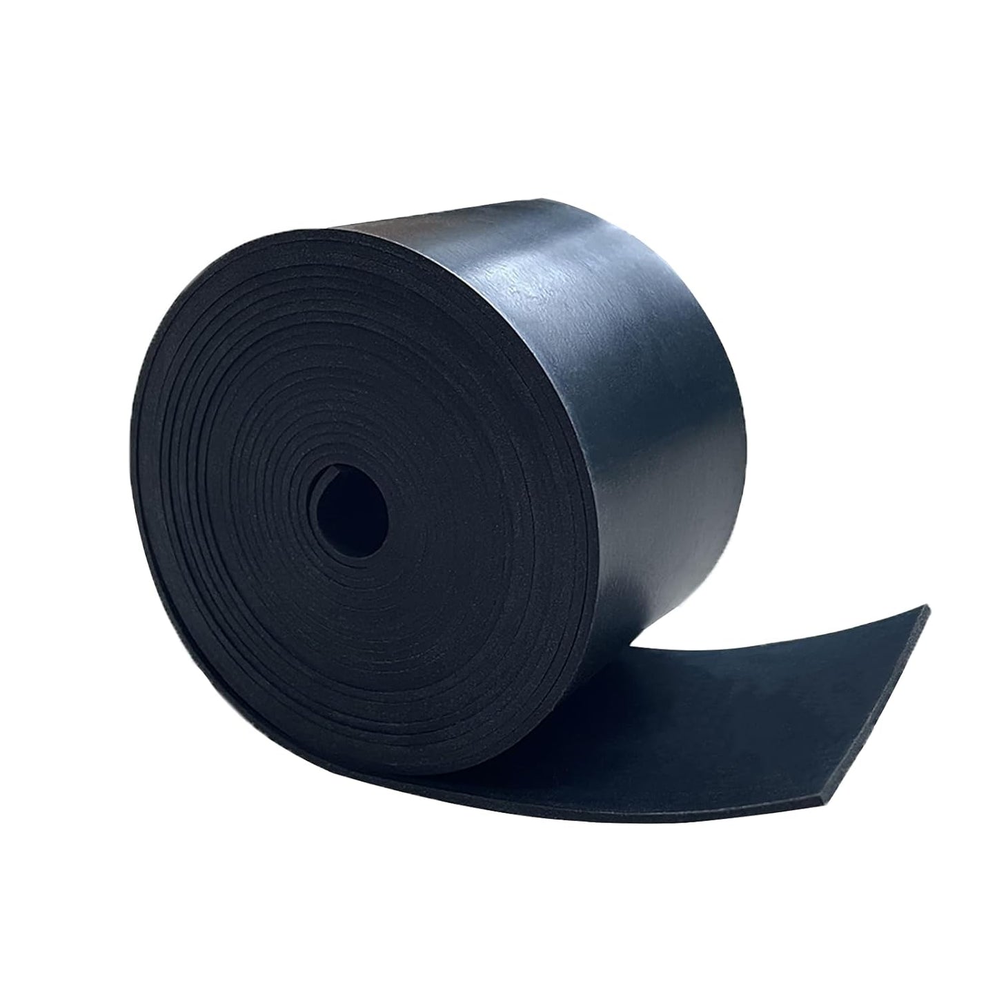 Solid Rubber Sheet, Rolls, Strips 1/16 (.062)" Thick X 2" Wide X 10'Long, Solid Rubber Rolls for Warehouse Anti-Slip, Flooring, Abrasion