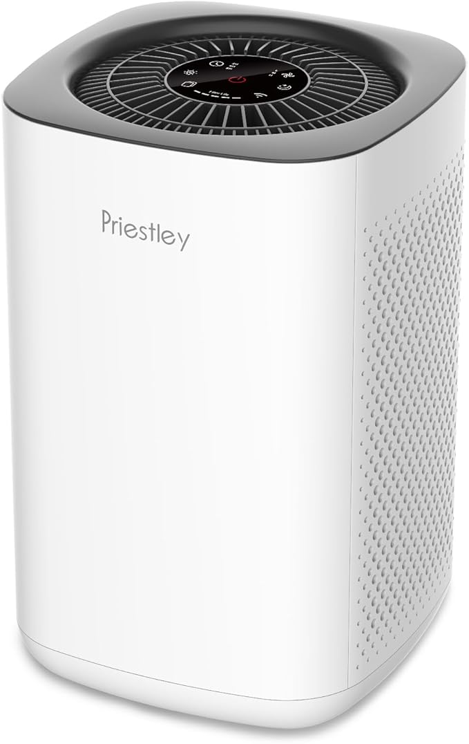 Priestley Air Purifier for Bedroom, Home, Dorm Up to 1100Ft², Smart WiFi Air Purifiers, 3-in-1 Air Filter with HEPA Sleep Mode, Remove Dust Smoke Pollutants Odor Pet Dander