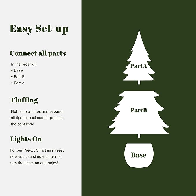 LuxenHome 4FT Small Christmas Tree, Prelit Slim Potted Artificial Christmas Trees with 50 Warm White LED Lights, Realistic Faux Pine Tree with Rattan Style Pot for Entrance, Hallway Display