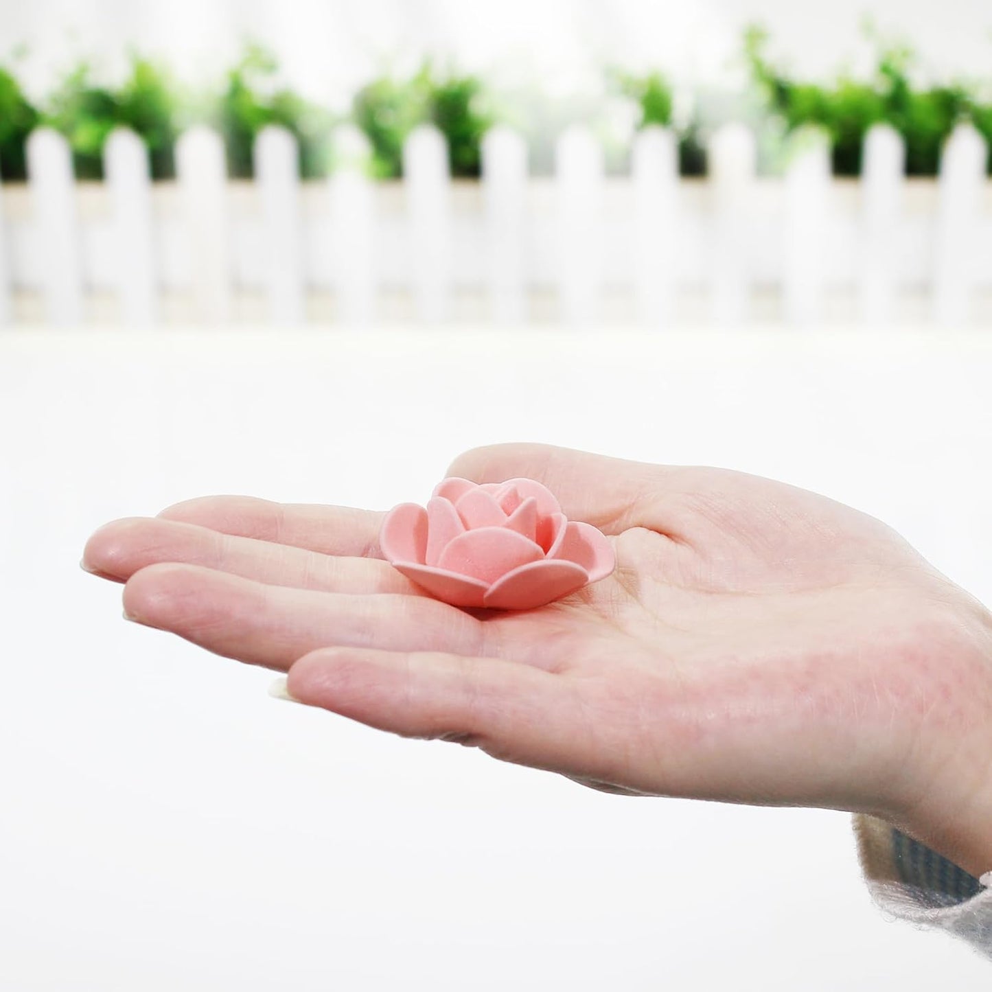 500 Pcs 1.4 Inch Mini Artificial Flowers Head Bulk 5 in 1 Set Faux Foam Fake Small Rose Tiny Baby Flores Bouquet Cake Gift Home Decoration DIY Craft (Peach, Blush)