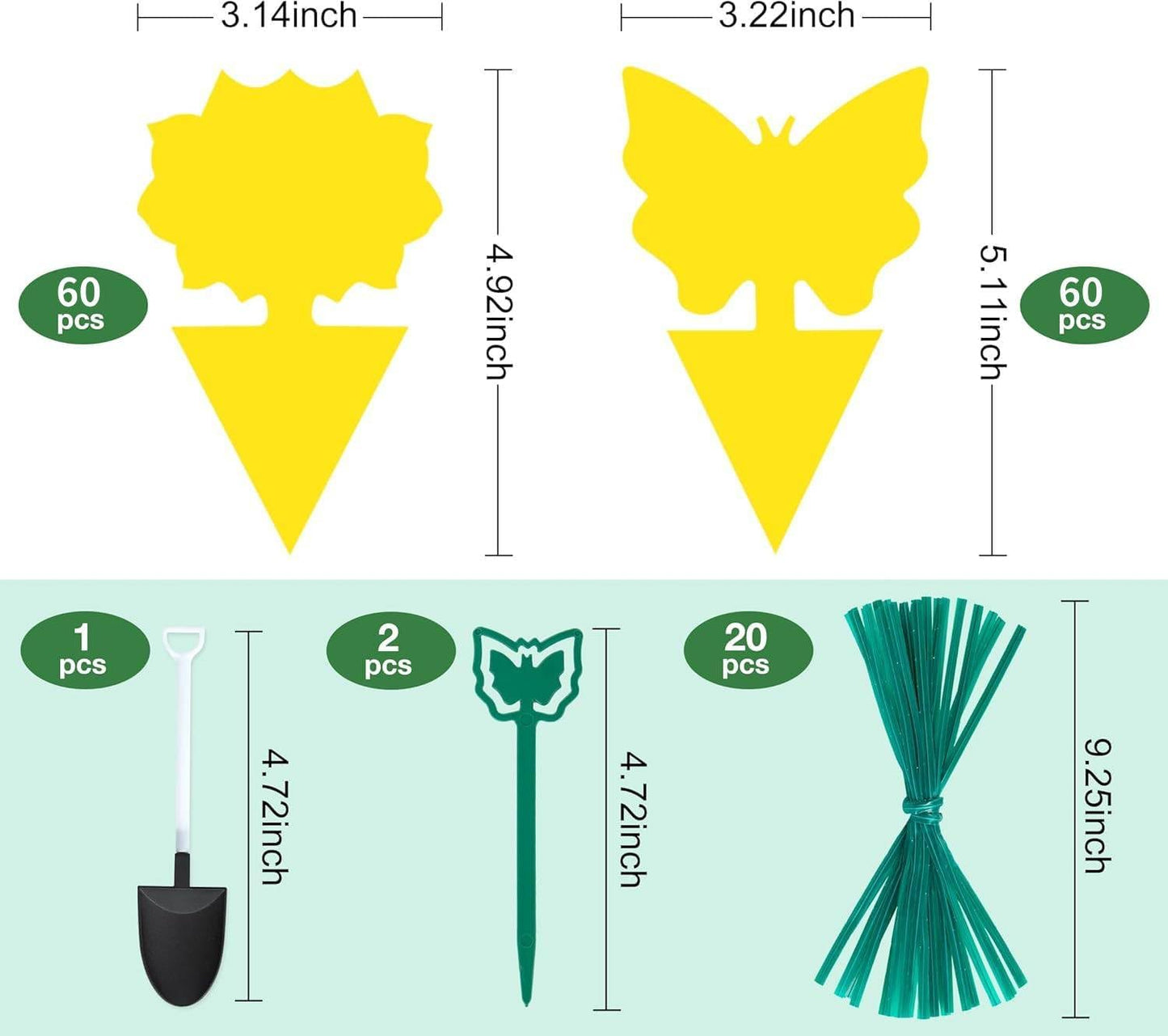 120 Pack Fruit Fly Trap for Indoors, Fungus Gnat Killer Indoor Sticky Traps for Mosquito and Flying Insects, Bug Pest Insect Catcher Killer for Houseplant Non-Toxic