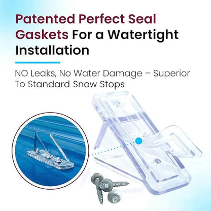 50 Pack Snow Guards for Metal Roofs – Includes Perfect Seal Gaskets & Screws – Heavy-Duty Polycarbonate Snow & Ice Stops – Prevents Sliding Snow | Black | Made in USA