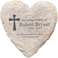 GiftsForYouNow Personalized Memorial Garden Stone for Loved One, Heart-Shaped 8.5 x 8.5 x 1.5 Inches, Resin