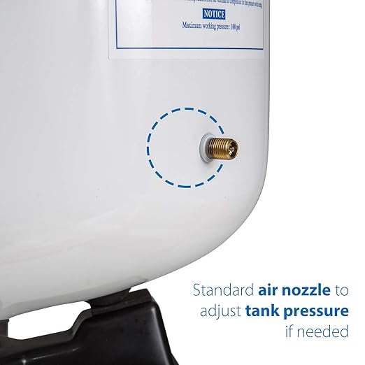 iSpring T32M Pressurized Water Storage Tank with Ball Valve for Reverse Osmosis RO Systems, 4 Gallon, 1/4" Tank Valve Included, White