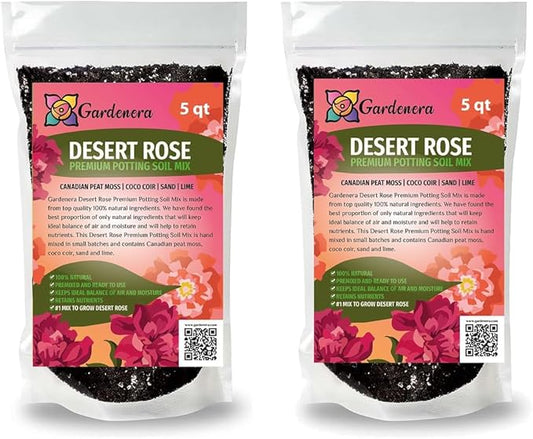 Gardenera Desert Rose Potting Mix - Crafted for Superior Performance and Stunning Blooms - 10 QUARTS