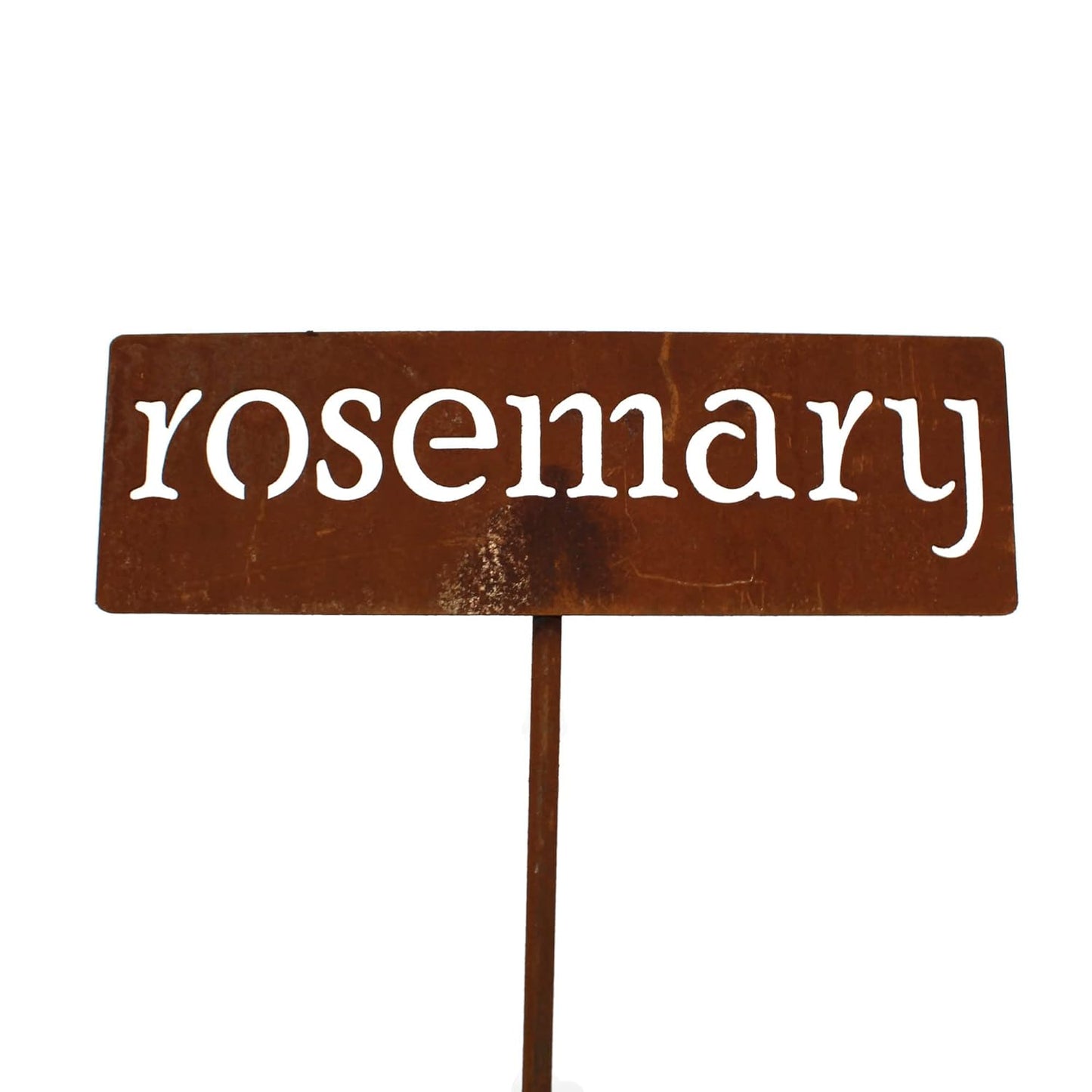 Classic Metal Garden Markers 19 Inches Tall (rosemary, Naturally Rusted)