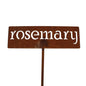 Classic Metal Garden Markers 19 Inches Tall (rosemary, Naturally Rusted)