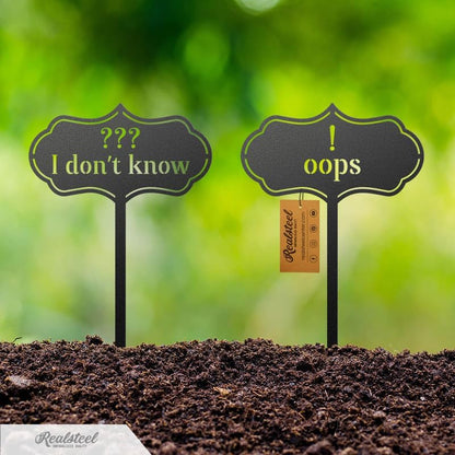 RealSteel - Seed & Plant Markers - Indoor/Outdoor Herb Garden Stakes - Elegant Fruit/Vegetable Seed Labels - Durable Plant Tags for Pots - Classy Design for Farmhouse/Greenhouse (Cauliflower)