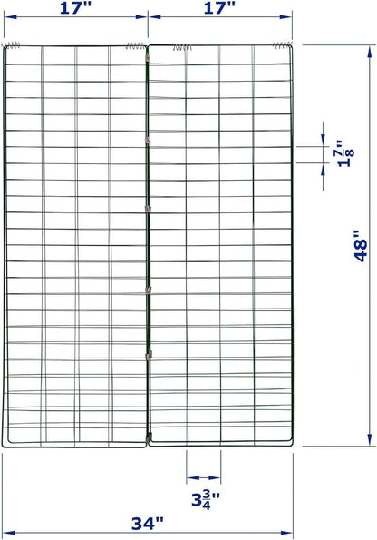 Garden Cucumber Trellis A-Frame Folding Plant Trellis 48 Inch by 34 Inch for Climbing Vegetables Flowers Black 1 Pack with Clips,Cable Ties and Ground Stakes