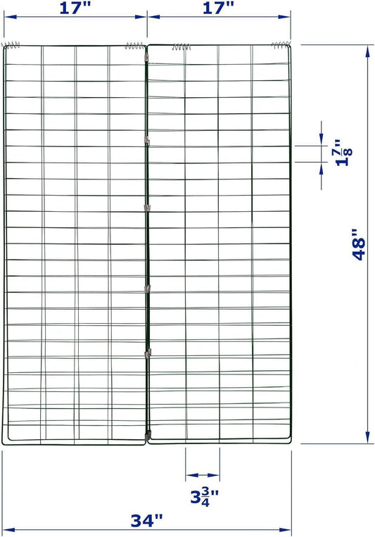 Garden Cucumber Trellis A-Frame Folding Plant Trellis 48 Inch by 34 Inch for Climbing Vegetables Flowers Black 1 Pack with Clips,Cable Ties and Ground Stakes