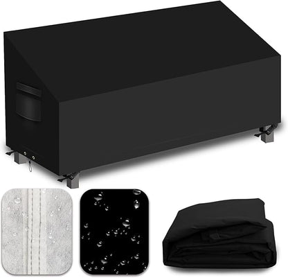Heavy Duty Patio Sofa Covers Waterproof, Outdoor 3-Seater Couch Cover Waterproof, 600D Outdoor 2-Seater Loveseat Furniture Covers with Air Vent Handle 102''W x 35''D x 24''H/ 35''H Black
