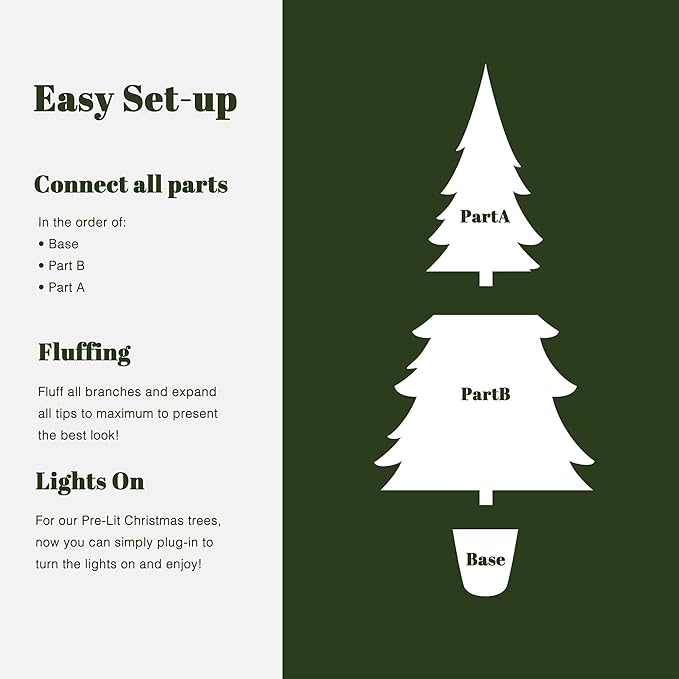 LuxenHome 5FT Potted Christmas Tree with Lights, Slim Small Christmas Trees with 200 Warm White LED Lights, Realistic Fir Artificial Xmas Tree with White Pot for Holiday Display