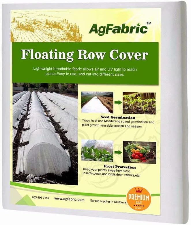 Agfabric Plant Covers Freeze Protection Frost Blankets for Plants 6'x30' 0.9oz Row Covers Outdoor Plant Covers for Winter Freeze Cloths for Plants Winter Frost Pests Protection,White