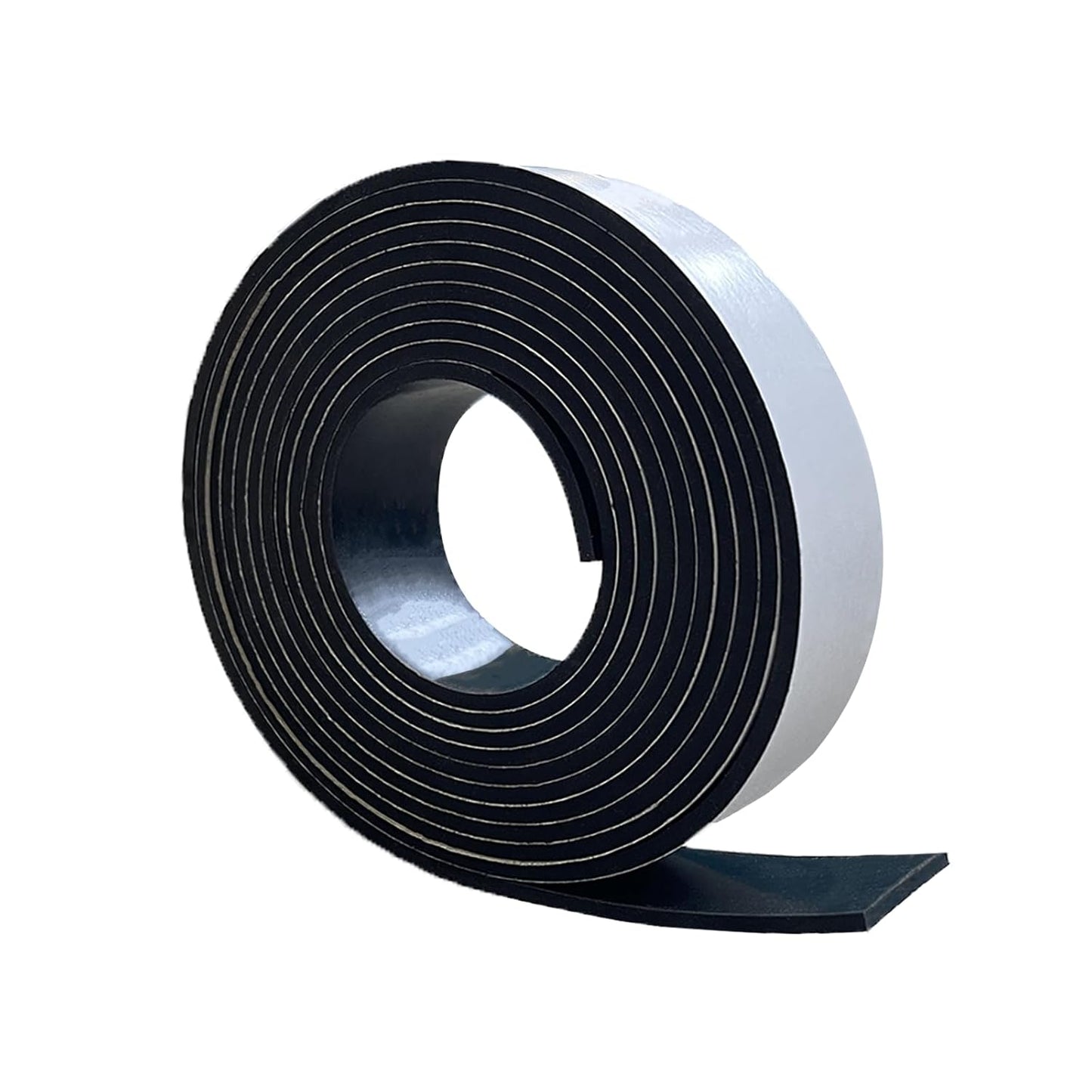 Adhesive Rubber Strips 1/8 (.125)" Thick X 1" Wide X 10'Long, Solid Rubber Strip with Adhesive for DIY Gaskets Crafts Pads Sealing Abrasion Supports Flooring Protection Warehouse