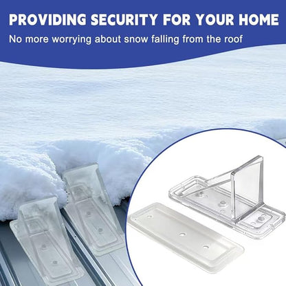 25 Pack Snow Guards for Metal Roofs, Snow Stops for Metal Roofs, Prevent Sliding Ice Snow Stop Buildup with Gasket and Screws, Metal and Steel Roofs Winter Supplies
