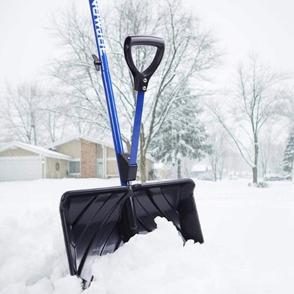 Snow Joe Snow Shovel with 18-Inch Blade and Assist Handle, 3.5 Lbs - Heavy-Duty Lightweight Shoveling Tool for Ice Removal, Shovelution SJ-SHLV01