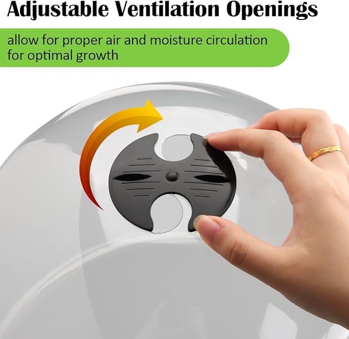 13 Inch Humidity Domes Garden Cloches for Plant Protection, Protectors from Animals, Garden Clear Plant Cover with Ventilation Holes 5 Pack