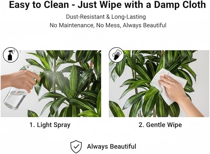 Artificial Dracaena Plant 7FT - Realistic Fake Dracaena Tree Tall Large Faux Silk Plants Fake Floor Potted Artificial Plants for Home Decor, Office Plants