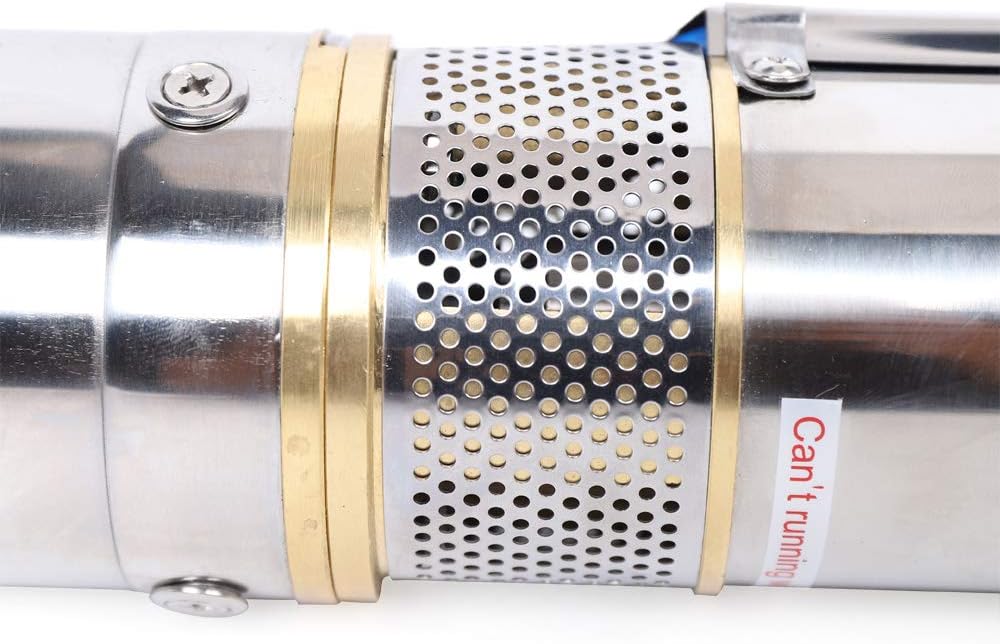 Deep Well Submersible Pump, 400W DC 48V Solar Water Pump 3Inch Stainless Steel Submersible Well Pump, Maximum Head 154.2ft for Farm Ranch Irrigation