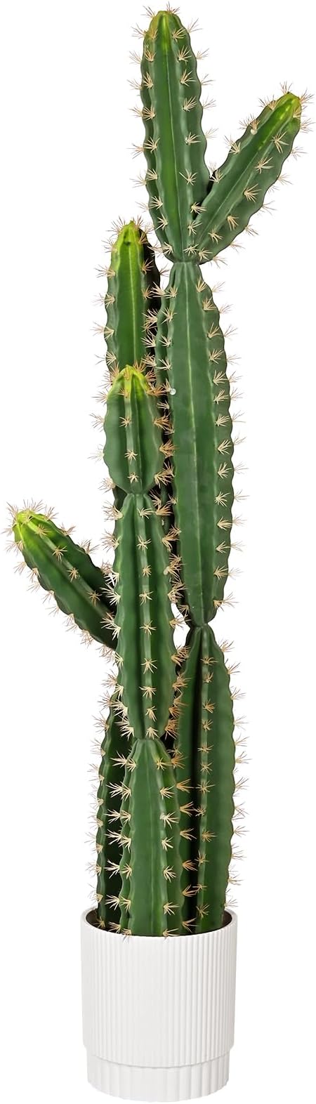51 Inch Tall Artificial Cactus Plant, Large Realistic Faux Cactus with Planter, 4.3FT UV Resistant Fake Cactus Tree for Outdoor & Indoor Decor