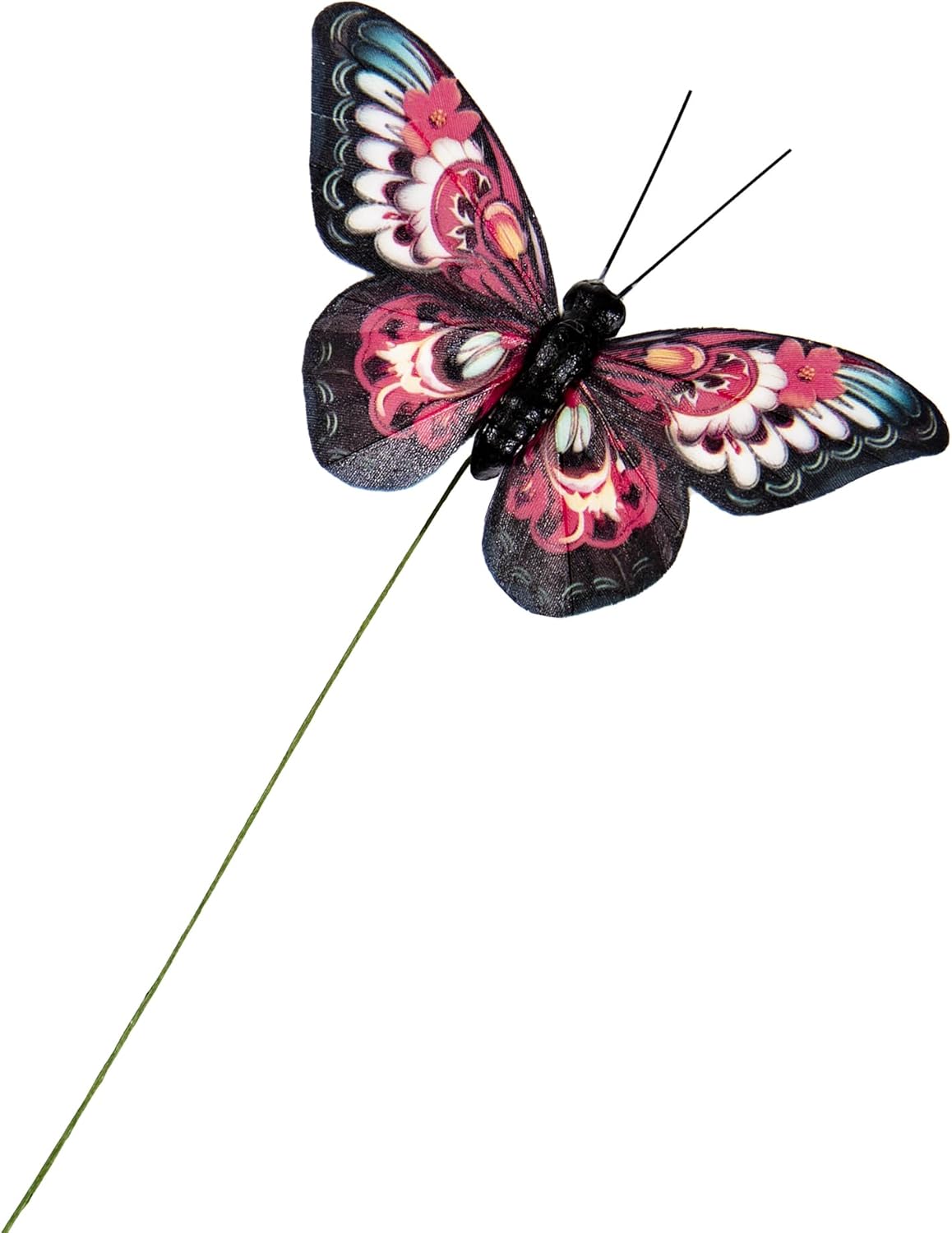 Cartanfill-Artificial Butterfly Decorations Set, 12 Pieces, 6 Colors, Clip for Home, Wedding, Party Decor (B-Black)