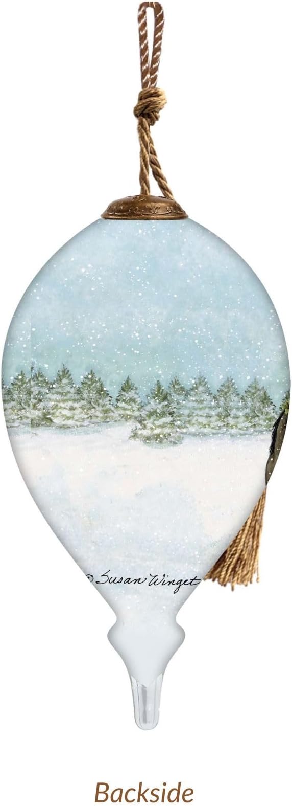 Horse Christmas Ornament – Hand-Painted Glass Horse Ornament for Christmas Tree – Holiday Horse Decorations with Mare and Foal – Farmhouse Barn Scene Ornament