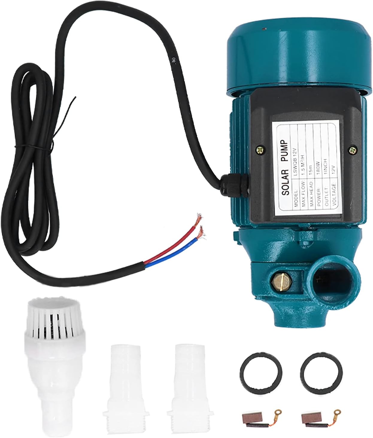 Portable Transfer Water Pump for Clean Water, DC 12V Easy Powered Self-priming Pump for Shallow Well Jet, Irrigation Transfer, Solar Water Supply - 15M Lift